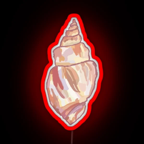 Spiral Seashell RGB Neon Sign
