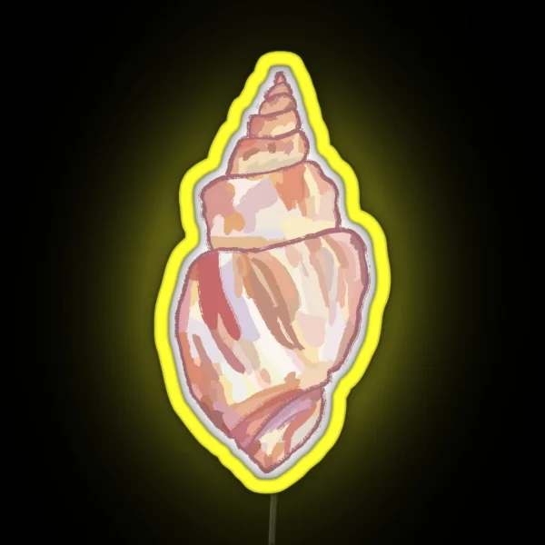 Spiral Seashell RGB Neon Sign