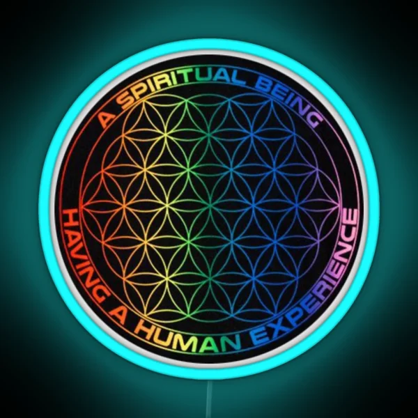 Spiritual Being Having A Human Experience RGB Neon Sign