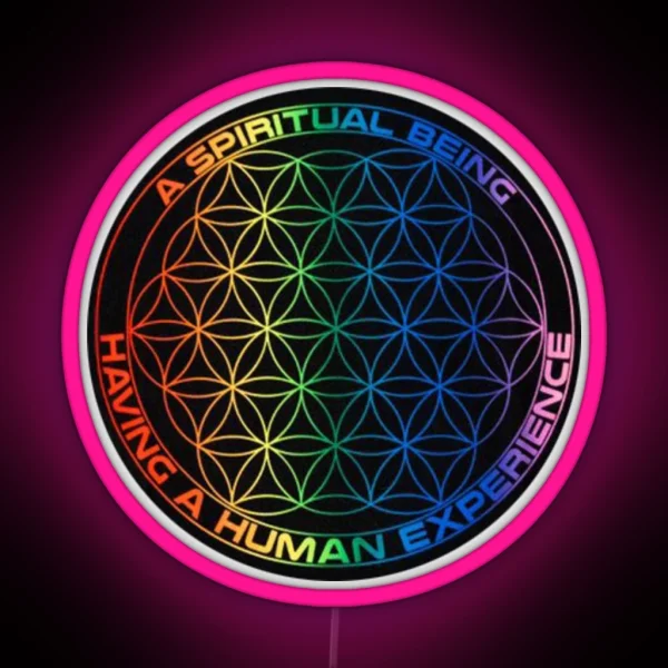 Spiritual Being Having A Human Experience RGB Neon Sign