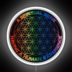 Spiritual Being Having A Human Experience RGB Neon Sign