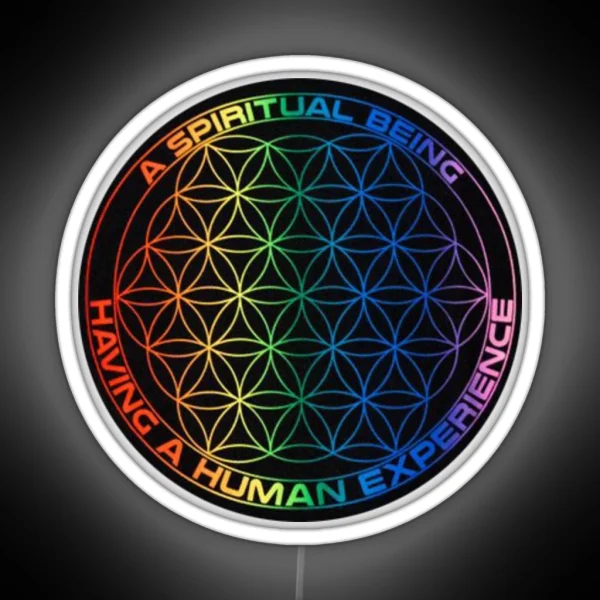 Spiritual Being Having A Human Experience RGB Neon Sign