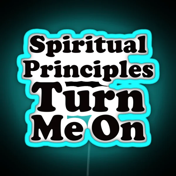 Spiritual Principles Turn Me On Funny Sobriety RGB Neon Sign