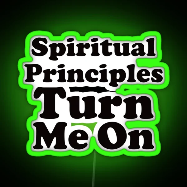 Spiritual Principles Turn Me On Funny Sobriety RGB Neon Sign