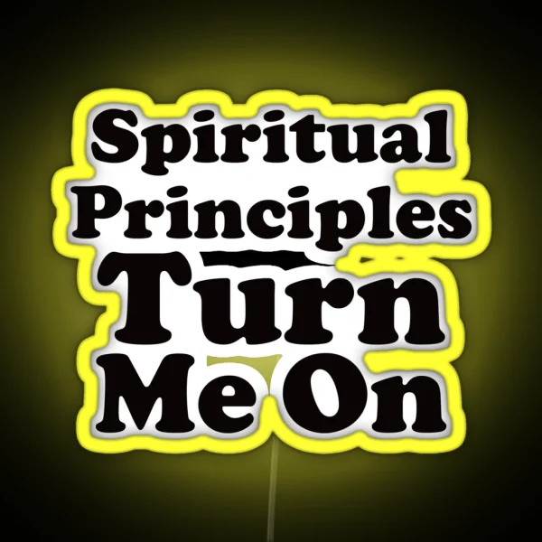 Spiritual Principles Turn Me On Funny Sobriety RGB Neon Sign