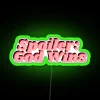 Neon Sign: Vibrant RGB LED Home Decor with Humorous Spoiler Message