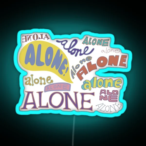 Spongebob Alone RGB Neon Sign