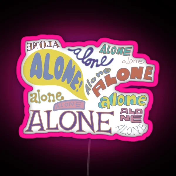 Spongebob Alone RGB Neon Sign