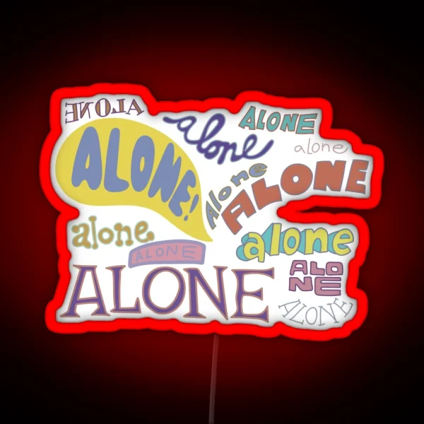 Spongebob Alone RGB Neon Sign