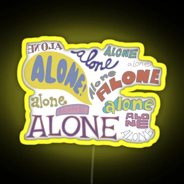 Spongebob Alone RGB Neon Sign