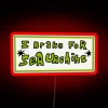 Eye-catching, colorful sponge-themed traffic sign-inspired novelty neon led magnet display.