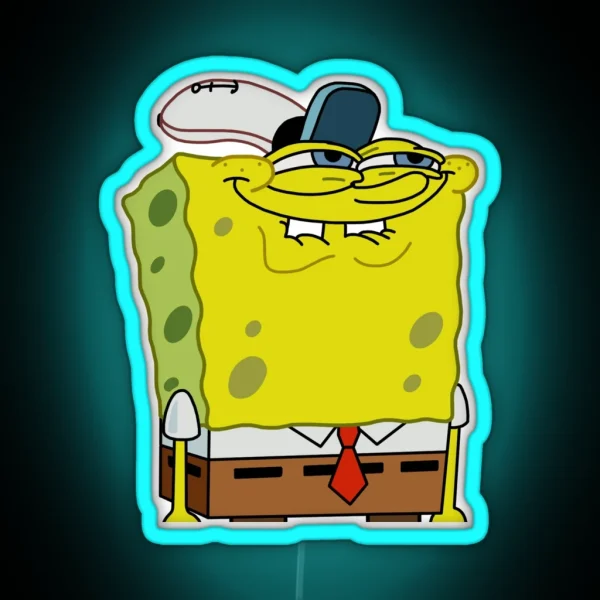 Spongebob Meme Face RGB Neon Sign