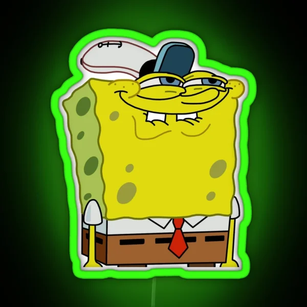 Spongebob Meme Face RGB Neon Sign