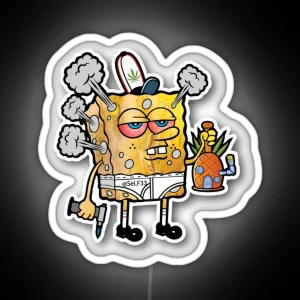 Spongebob Off His Head RGB Neon Sign