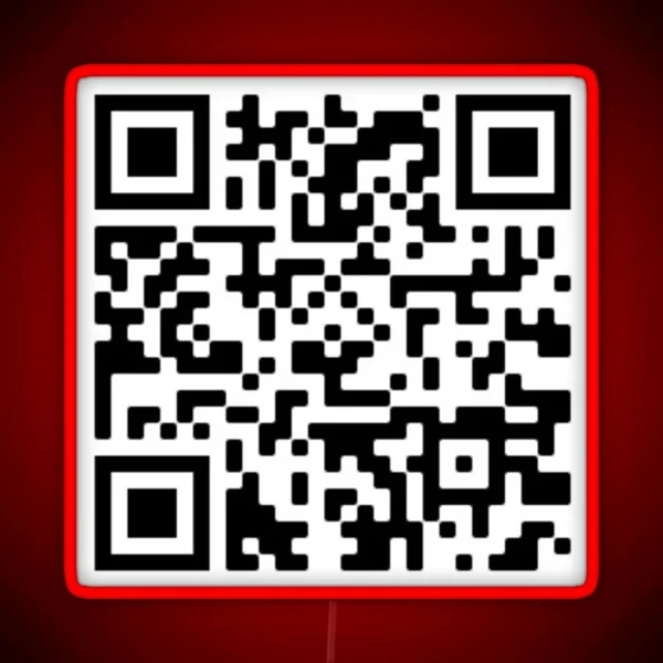 Spongebob QR Code For Who Put You On The Planet YT Video RGB Neon Sign