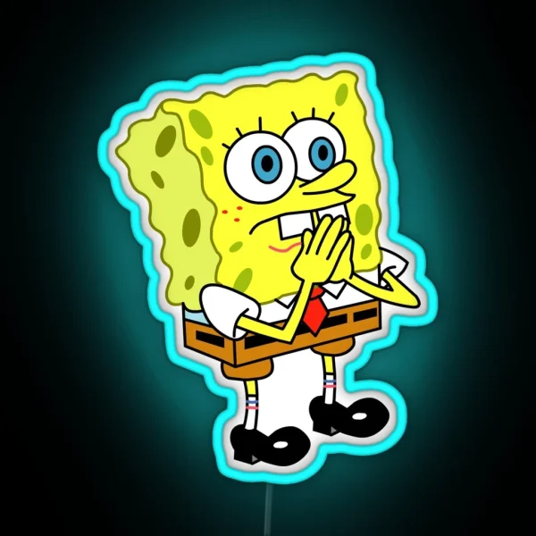Spongebob Questioning RGB Neon Sign