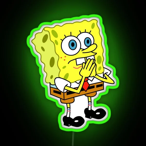 Spongebob Questioning RGB Neon Sign