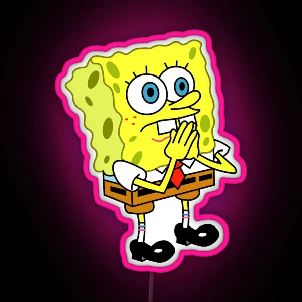 Spongebob Questioning RGB Neon Sign
