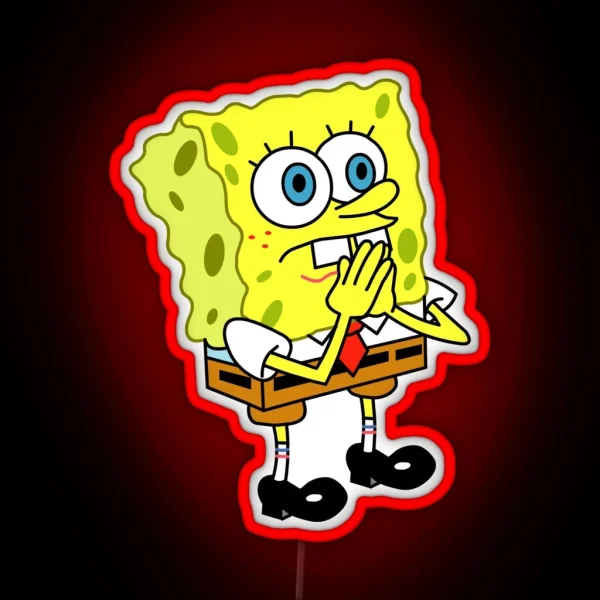 Spongebob Questioning RGB Neon Sign