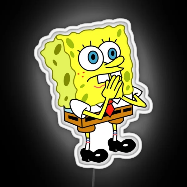 Spongebob Questioning RGB Neon Sign