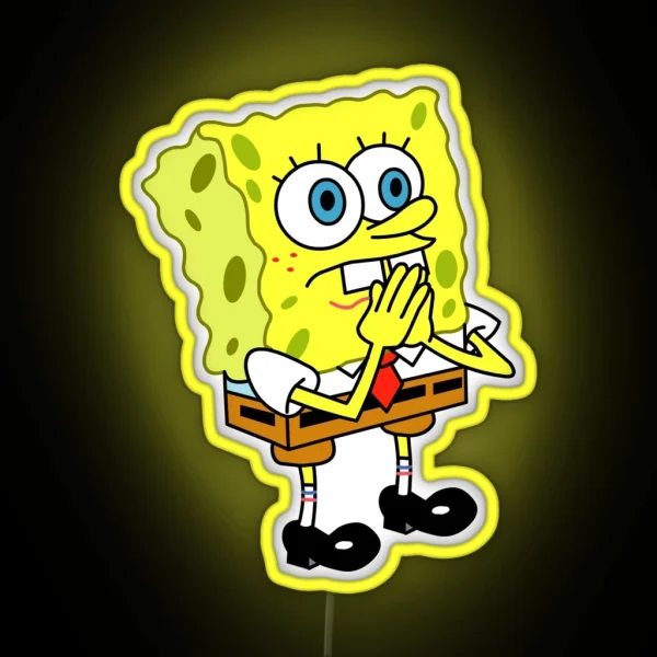 Spongebob Questioning RGB Neon Sign