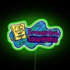 Bikini Bottom-inspired SpongeBob SquarePants logo in vibrant RGB neon colors