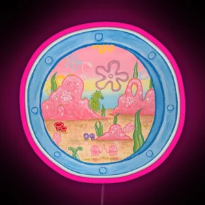 Spongebob Squarepants Window View RGB Neon Sign