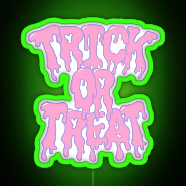 Spooktacular Treats Trick Or Treat Design For Halloween RGB Neon Sign