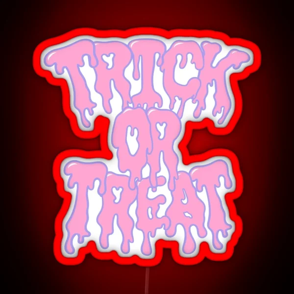 Spooktacular Treats Trick Or Treat Design For Halloween RGB Neon Sign