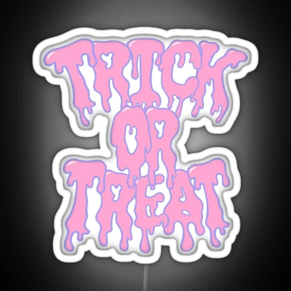 Spooktacular Treats Trick Or Treat Design For Halloween RGB Neon Sign