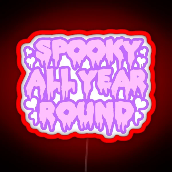 Spooky All Year Round Pastel Goth RGB Neon Sign