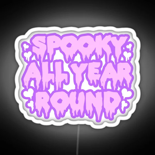 Spooky All Year Round Pastel Goth RGB Neon Sign