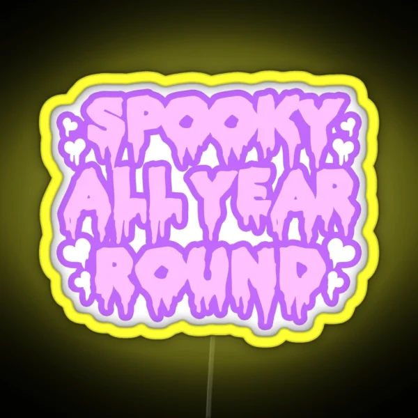 Spooky All Year Round Pastel Goth RGB Neon Sign