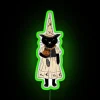 Neon Spooky Cat Wall Sign with Color-Changing RGB Lighting Features