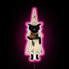 Ethereal Spooky Feline Glow with Color-Changing RGB Neon Sign Display