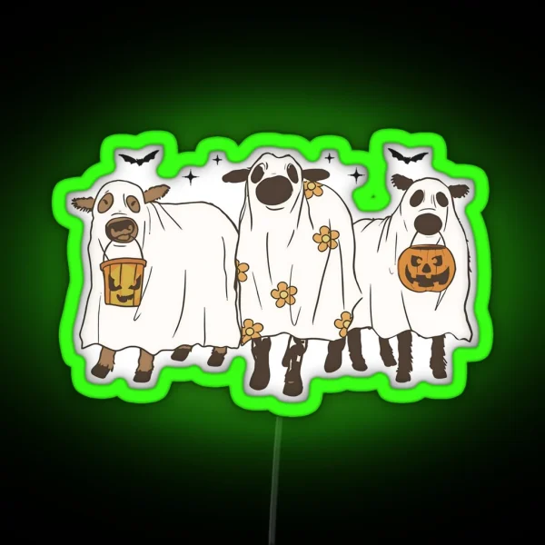 Spooky Cows RGB Neon Sign
