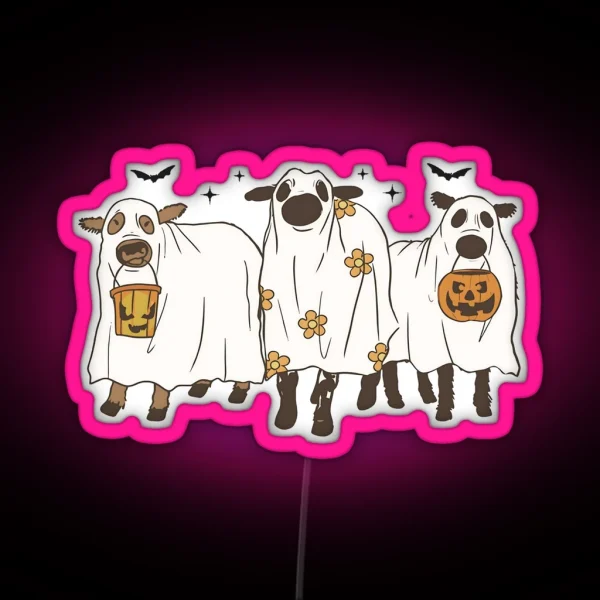 Spooky Cows RGB Neon Sign