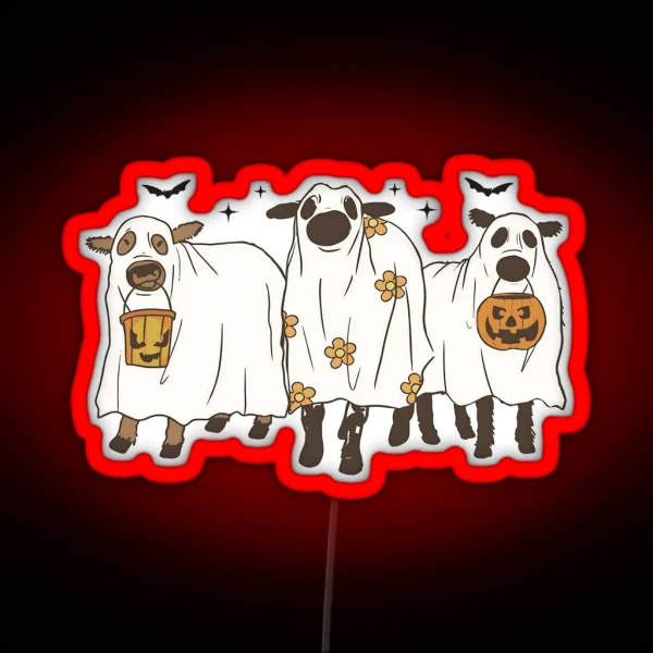 Spooky Cows RGB Neon Sign