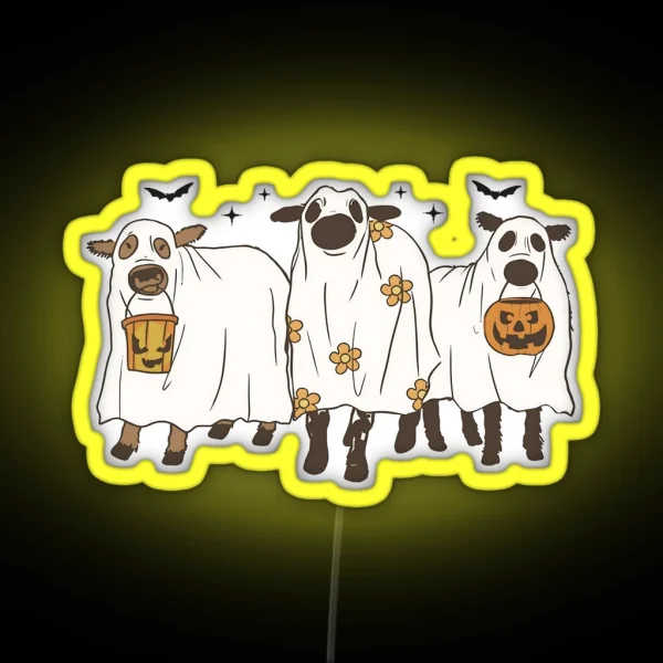 Spooky Cows RGB Neon Sign