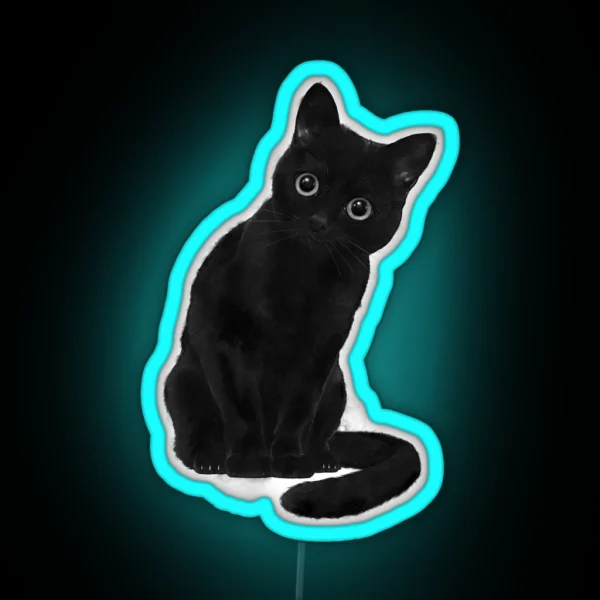 Spooky Cute Cat RGB Neon Sign