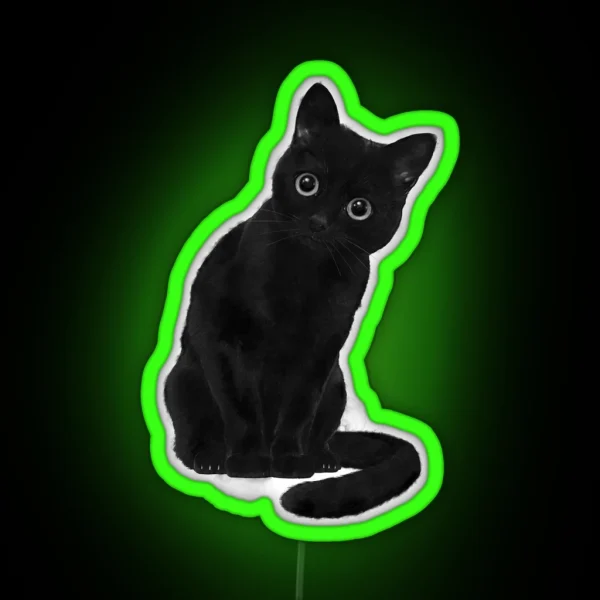 Spooky Cute Cat RGB Neon Sign