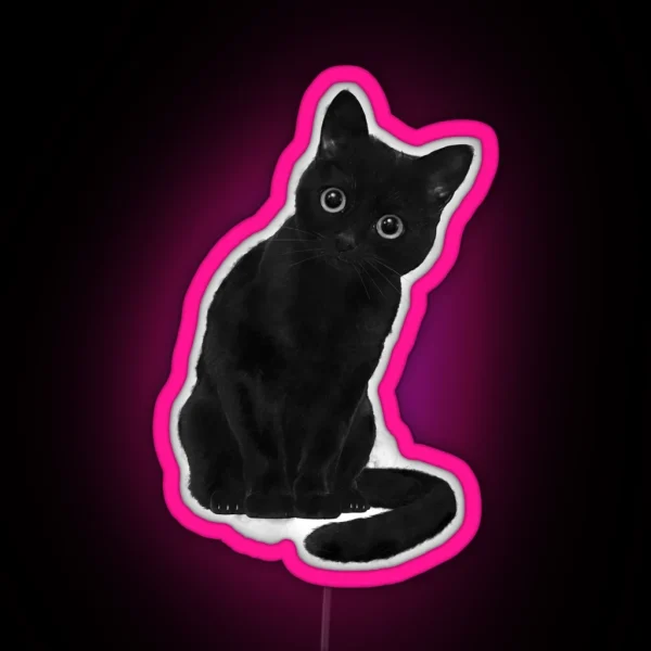 Spooky Cute Cat RGB Neon Sign