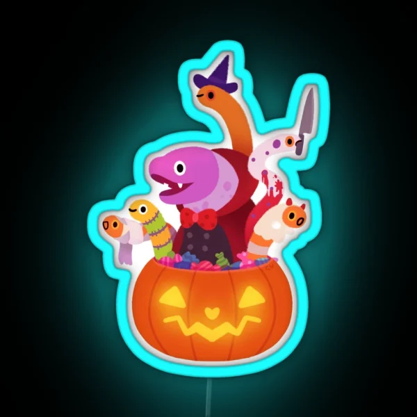 Spooky Eels RGB Neon Sign
