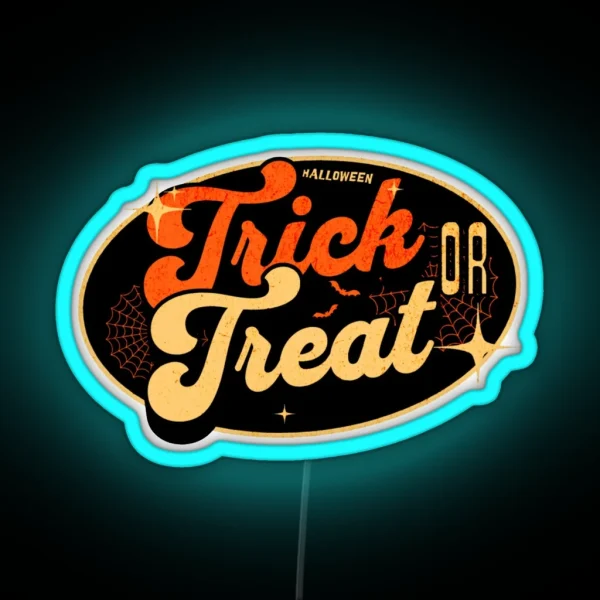Spooky Fun Trick Or Treat Time RGB Neon Sign