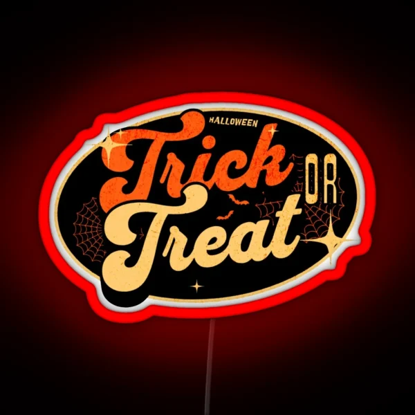 Spooky Fun Trick Or Treat Time RGB Neon Sign