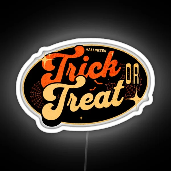 Spooky Fun Trick Or Treat Time RGB Neon Sign
