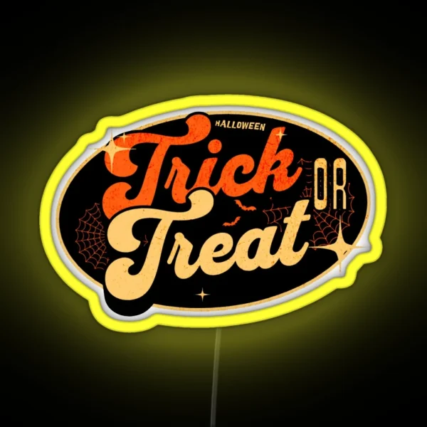 Spooky Fun Trick Or Treat Time RGB Neon Sign