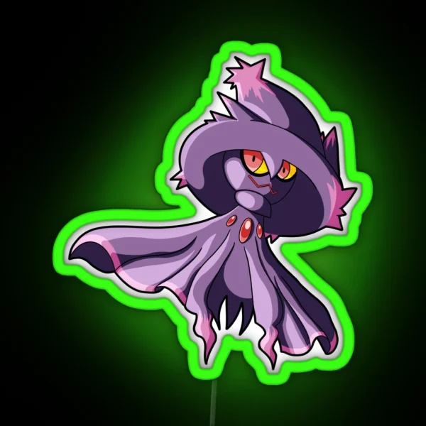Spooky Ghost Witch RGB Neon Sign