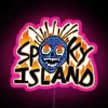 Vibrant Tropical Island Neon Sign with Color Changing RGB LEDs