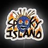Spooky Tropical Island Vibes Accentuated with Color-Changing Neon Sign Light